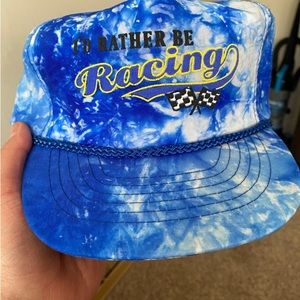 Vintage I’d Rather Be Racing Embroidered Adjustable Hat